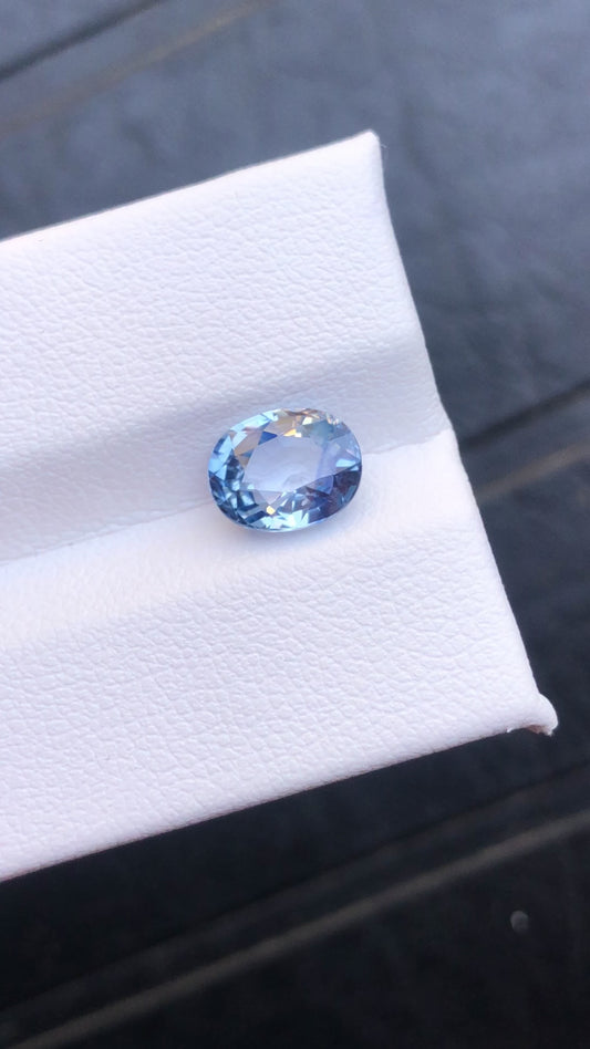Natural Oval cut Light Blue Sapphire 2.21 Ct.