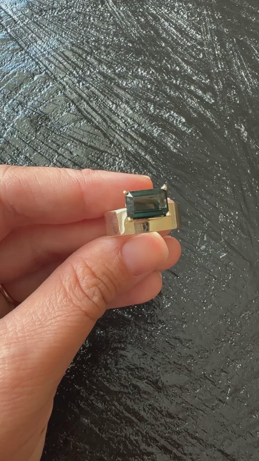 Ever Teal Natural Tourmaline Ring